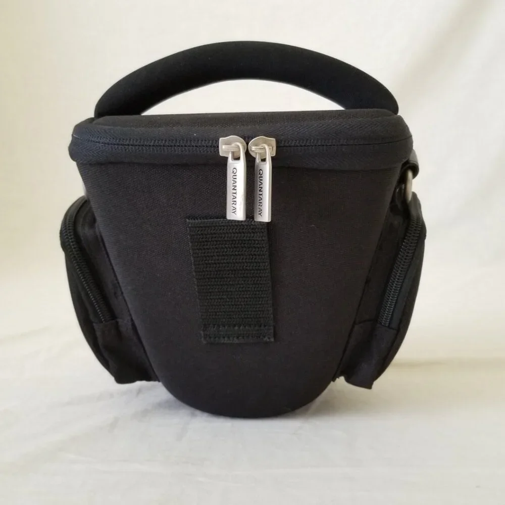 Quantaray Camera Bag with Detachable Shoulder Strap, Belt Loop, and Cleaning Kit
